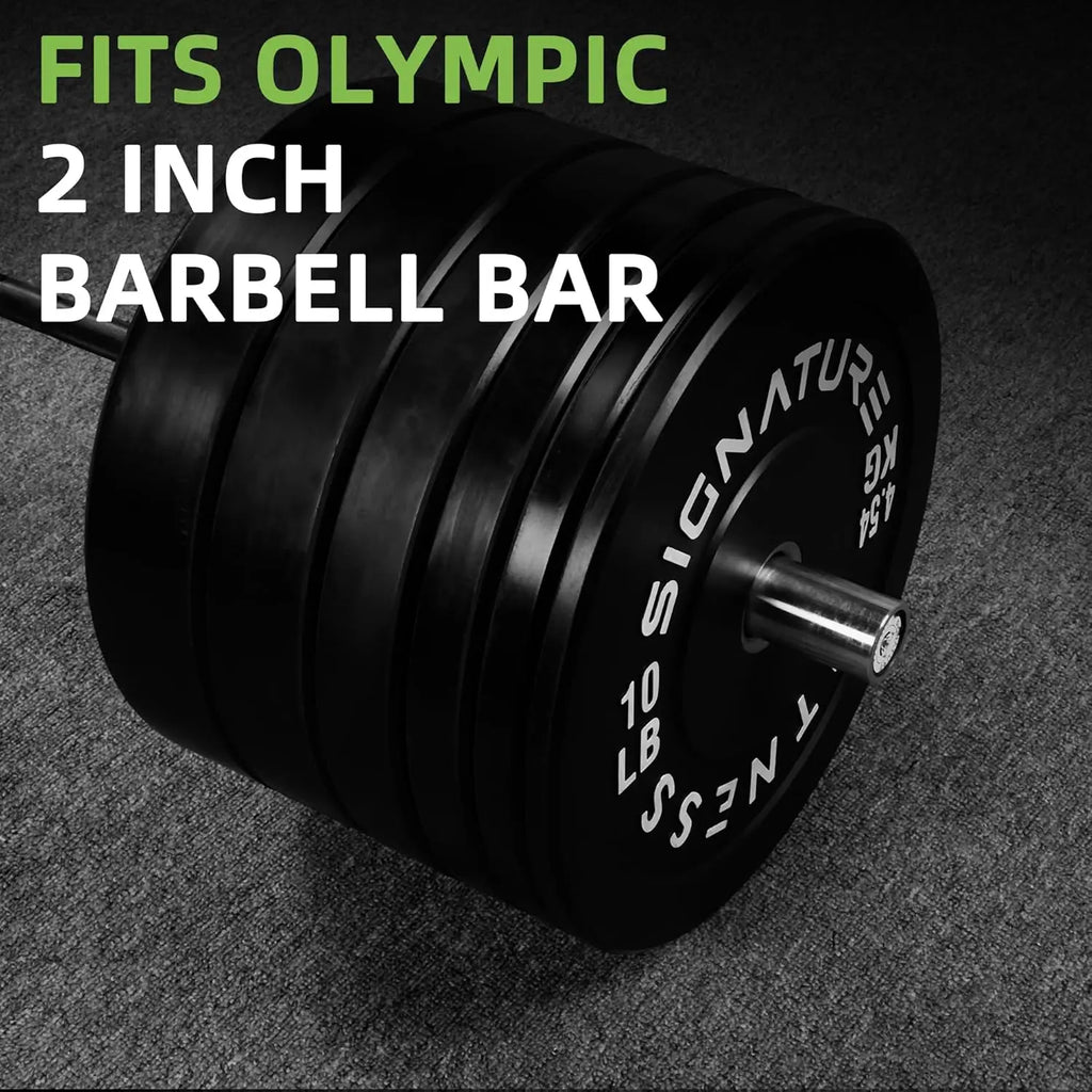 Strength Training & Weightlifting, Cast Iron Bumper Plates, Green, Multiple Options including Sets with Barbell