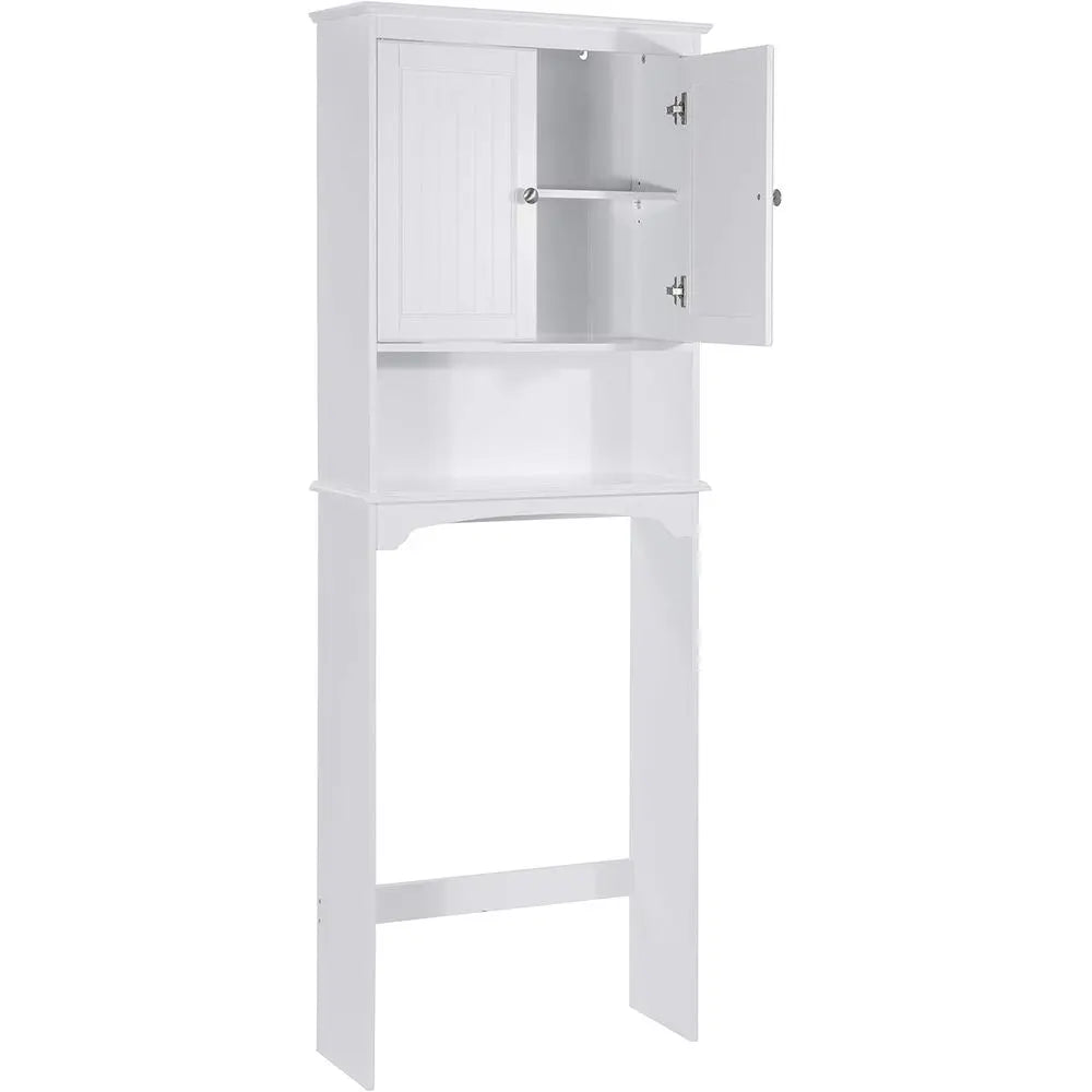 Over Toilet Storage Cabinet, White, Adjustable Shelves,