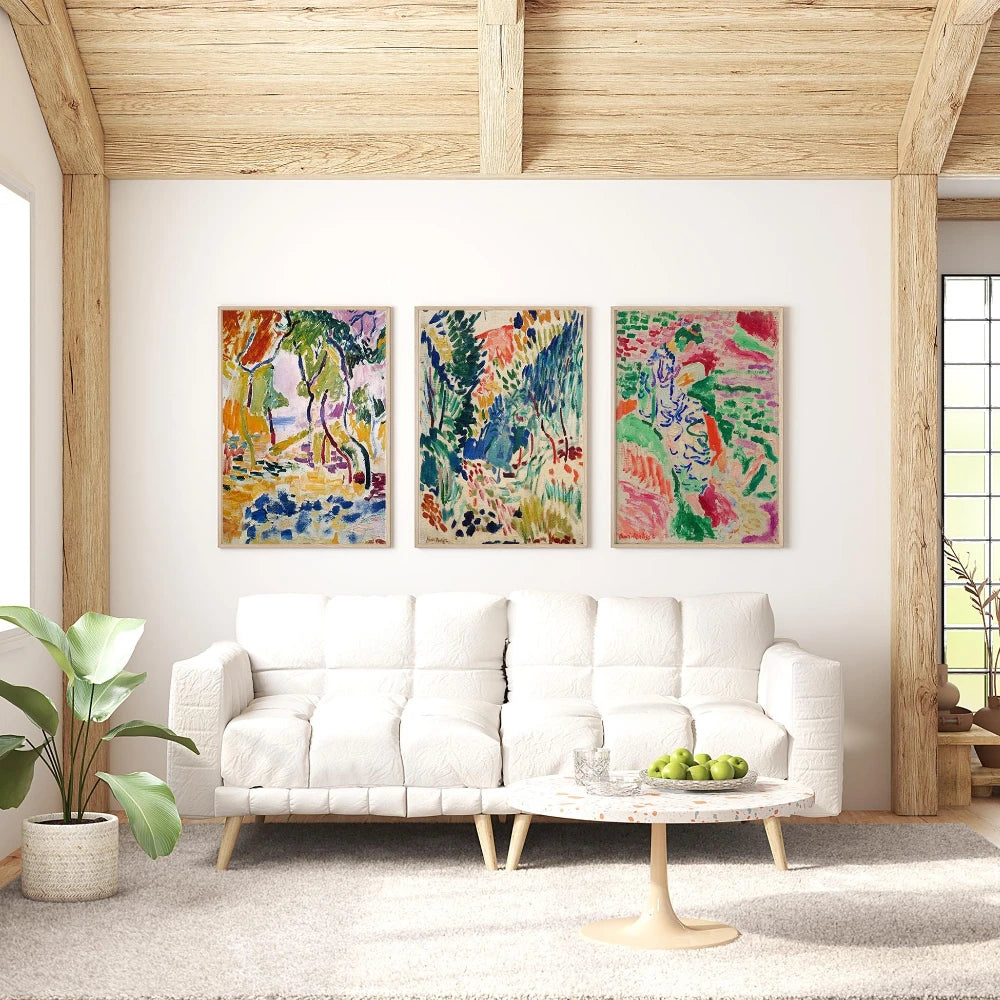 Matisse Wall Art Set of 3 Henri Matisse Home Decoration Canvas Poster Prints