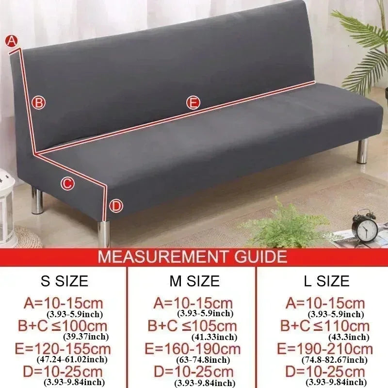 Water-repellent Armless Sofa Bed Sofa Bed with Breathable Cover