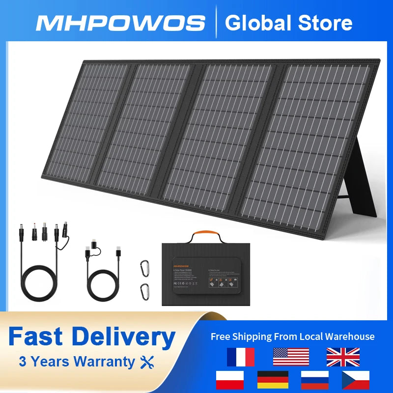 MHPOWOS Solar Battery Charger for Powerbank, 45W / 60W Foldable Portable Solar Panel