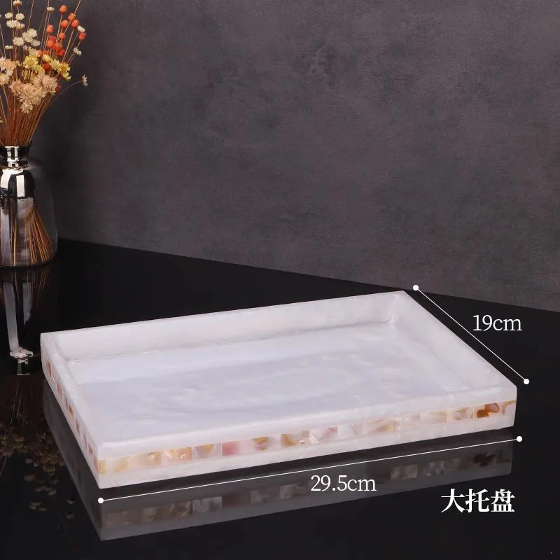 Natural Color Resin Toothbrush Set, Bathroom Accessories, Toilet Cup, 5 Piece Set