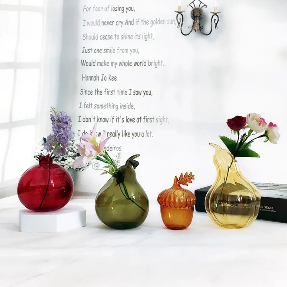 Creative Colorful Transparent Glass Vase