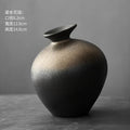 Japanese Style Terracotta Vase Imitation Stone Abstract Flower Arranger