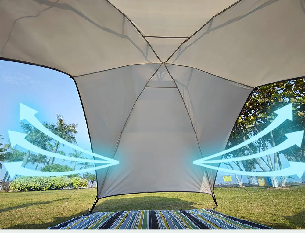 2 3 4 Person Beach Shade Arch, Waterproof Sun Shelter Canopy