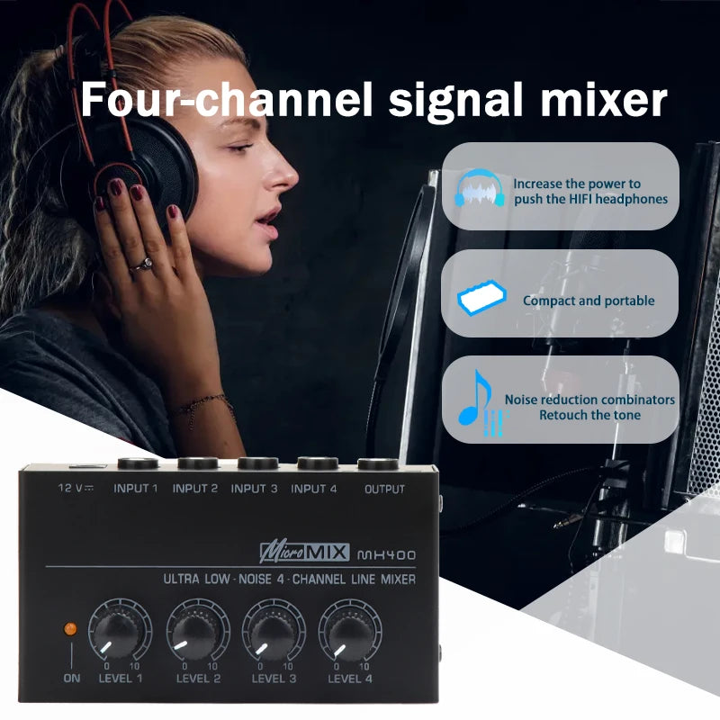 Mix400 - Four-channel mixer - Enhance output power & alter sound quality