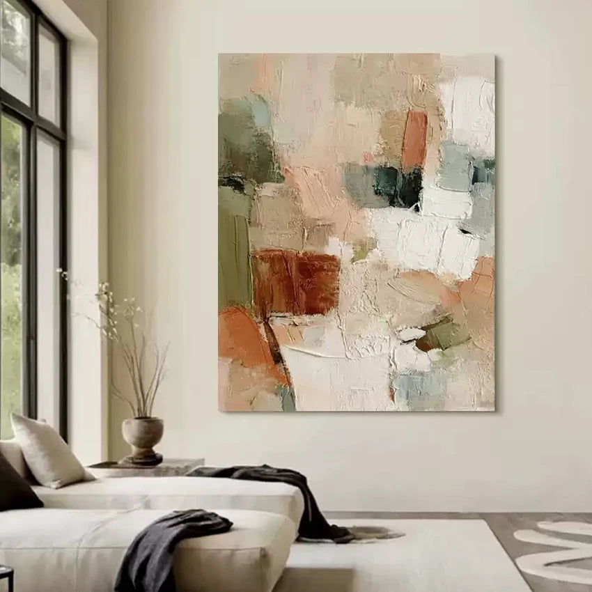 Modern Abstract Texture Acrylic Canvas Paintings, 100% Hand-painted
