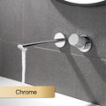 Luxury Brass Wall Mounted Bathroom Faucet with Single Handle and 2-Hole Modern Design, Six Finishes.