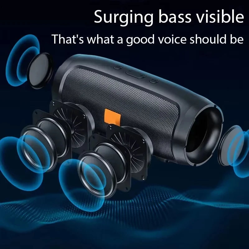 Lenovo Portable Subwoofer Bluetooth Speakers, Stereo Waterproof Surround Loudspeaker