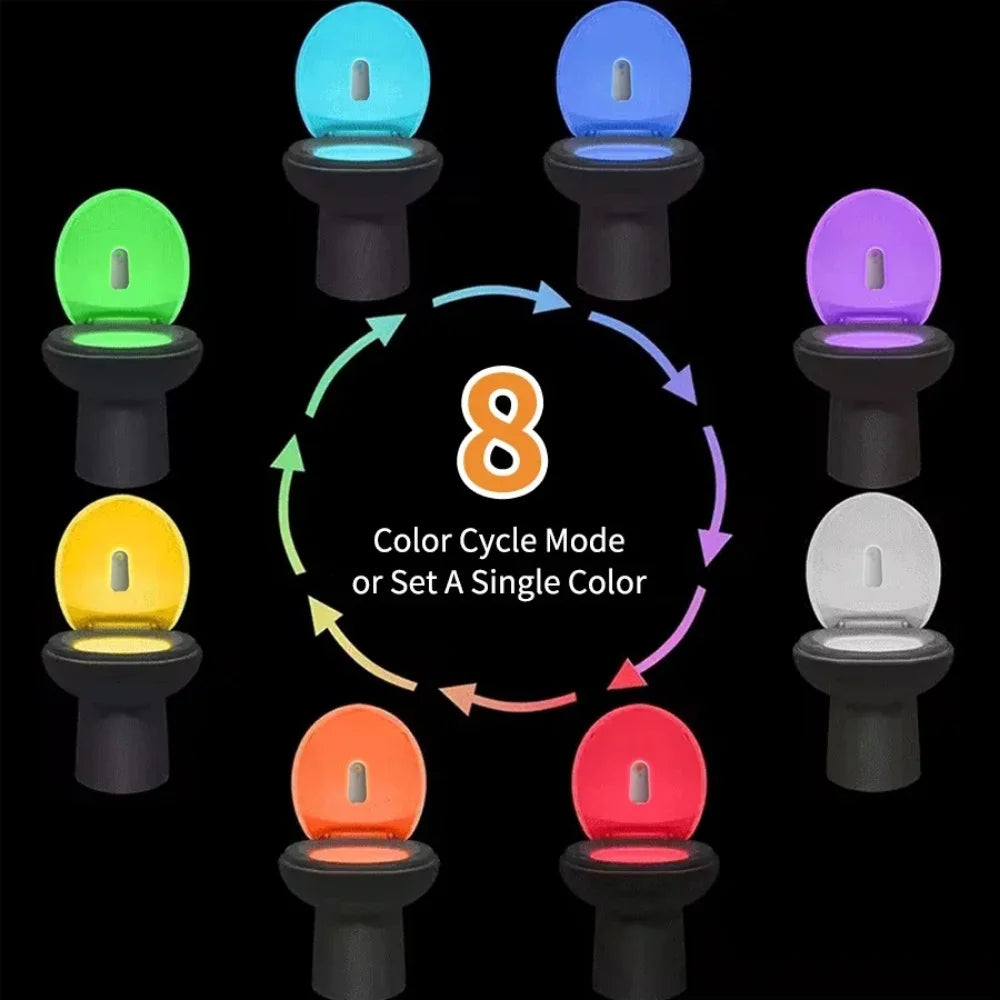 RGB Toilet Night Light Smart Led Lamp with Motion Sensor for Bathroom