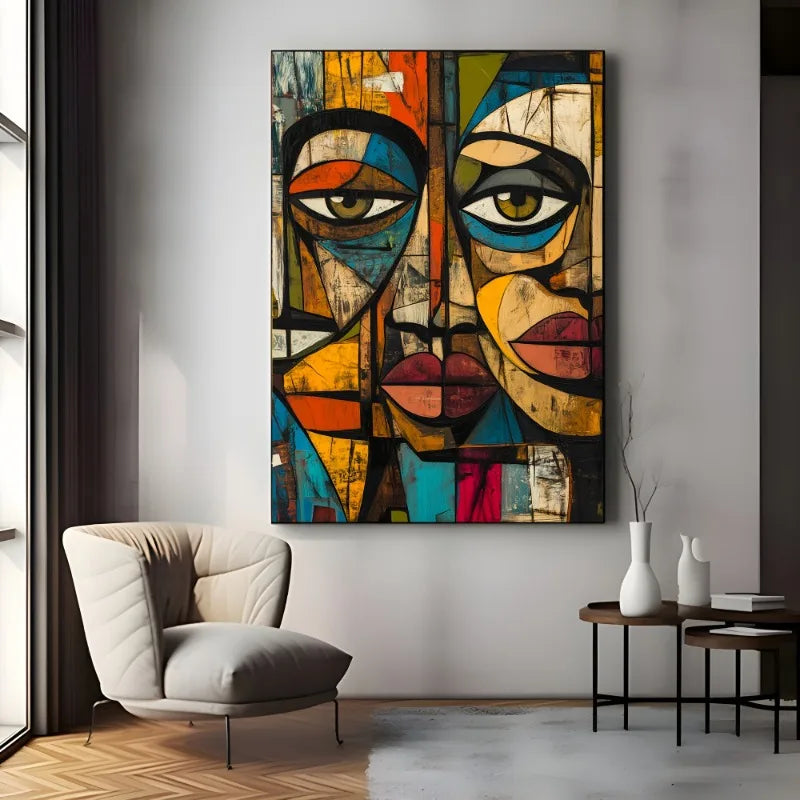 Abstract Wall Art, Cubist HD Canvas Poster Prints