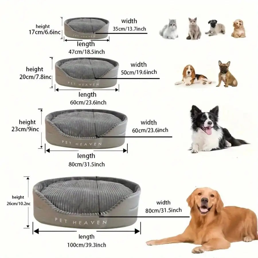 Machine-Washable Soft & Cozy Pet Bed – All-Season Dog & Cat House With Warm Mat |