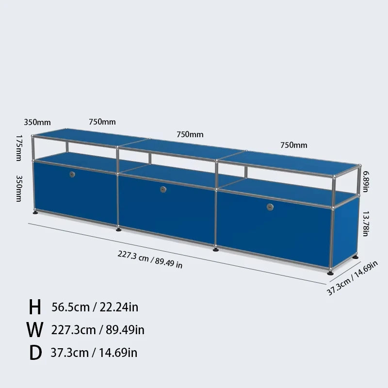 TV Stand Storage Cabinets, Corner Cabinet, Metal Storage Display Cabinet