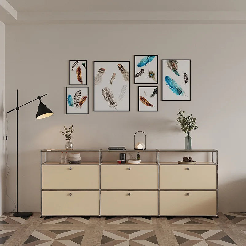 Customizable Modern Module Living Room Cabinet, Combination Sideboard Chest of Drawers