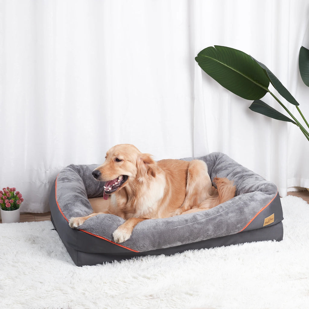 Large Soft Anti-Allergy Warm Fleece Dog Bed with Removable Washable Cover