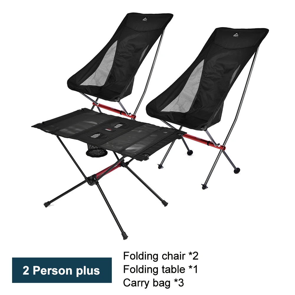 Outdoor Folding Chairs and Camping table.