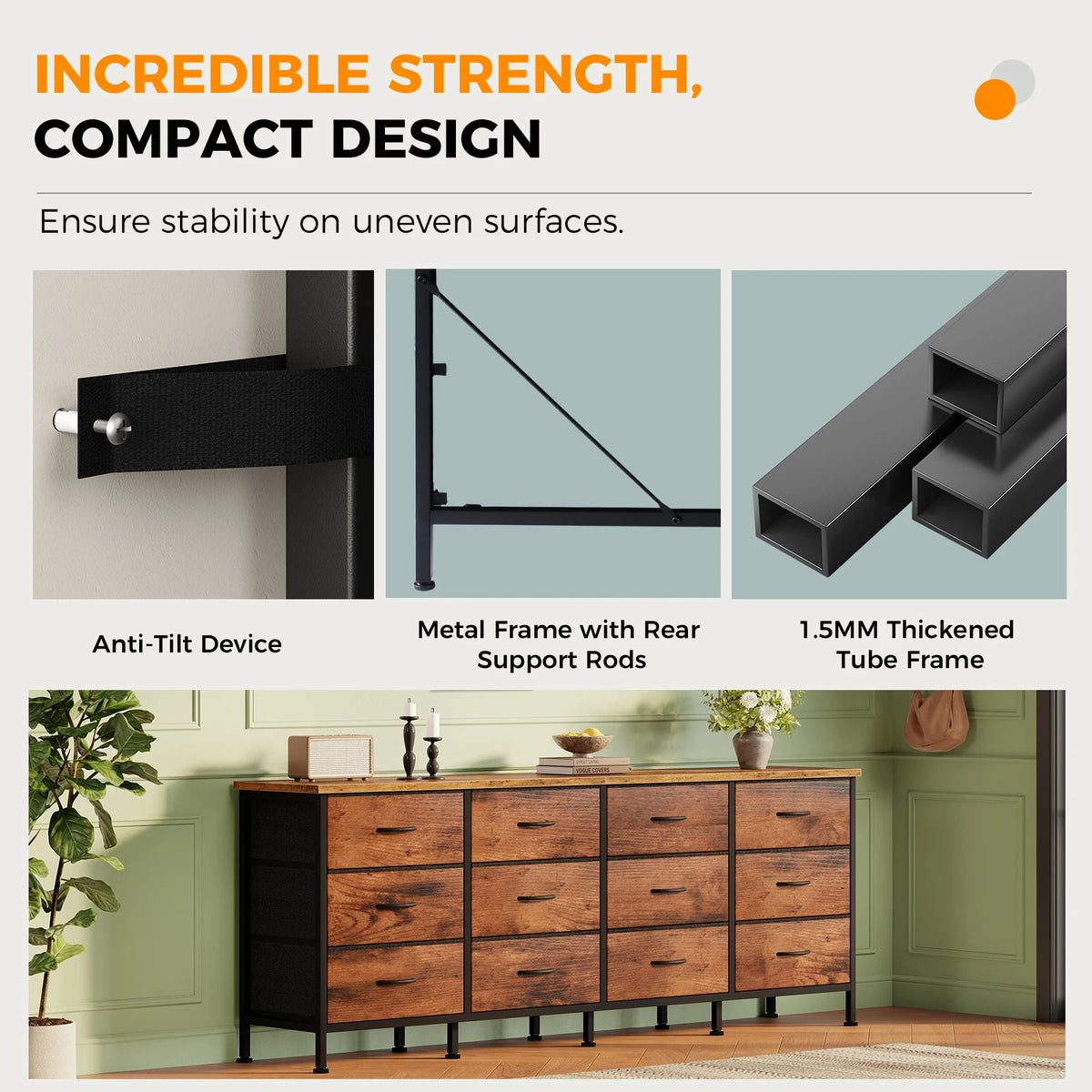 JHK 12 Fabric Cabinet