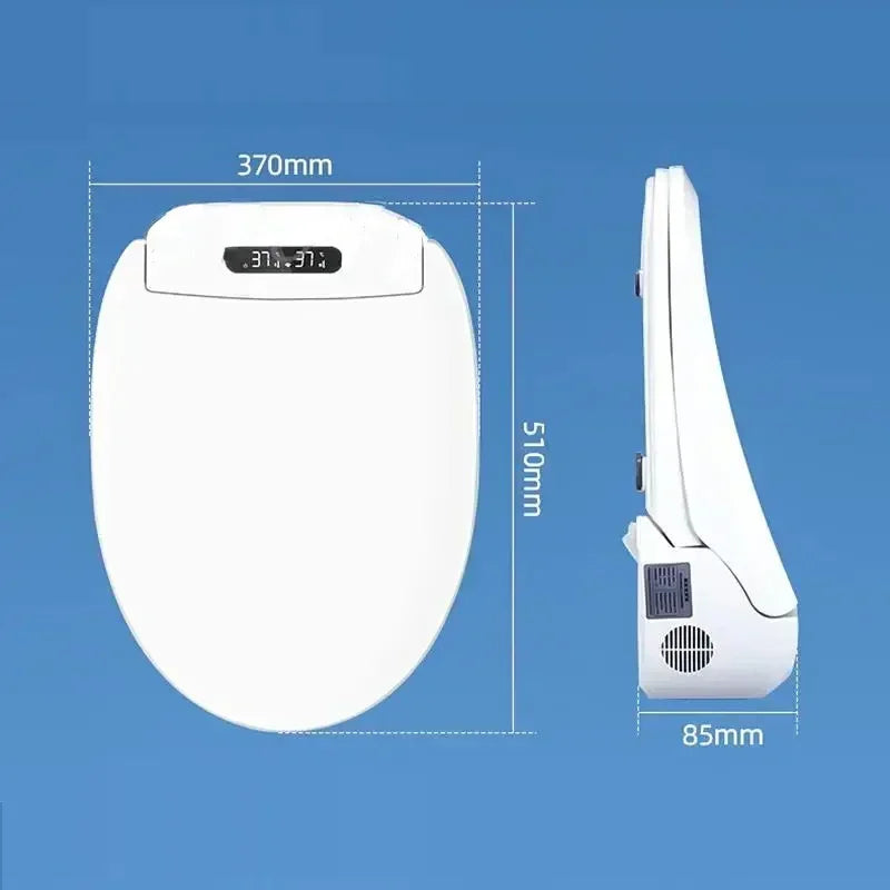 Toilet Bowl Toilet Cover with Remote Control, Dryer Water Wind Temperature Universal Lid