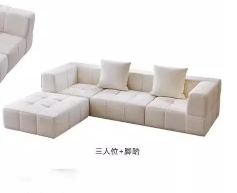 Living Room Compressed Vacuum Sofas, Modern Small Apartment Fabric Living Room Sofa