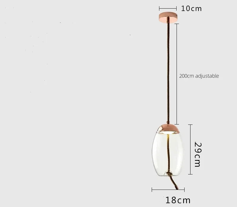 Nordic Style Designer Postmodern Luxury Glass Single Head Pendant Lamp, Creative Art Bar Dining Lighting Fixture