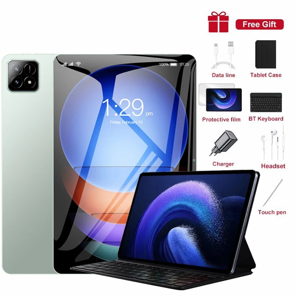 Pad 7S Pro Ultra-clear Original Dual SlM Tab Global Version Tablets 4000mAh Tablet 4GB+32GB Android Tablet PC With keyboard