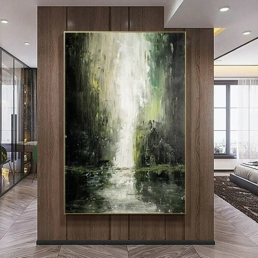 Abstract Waterfall Landscape Oil Painting Hand Painted Canvas Painting On canvas