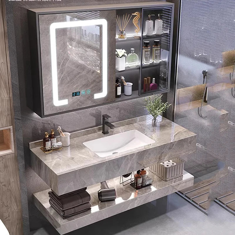 Simple Washbasin Bathroom Partition Vanity