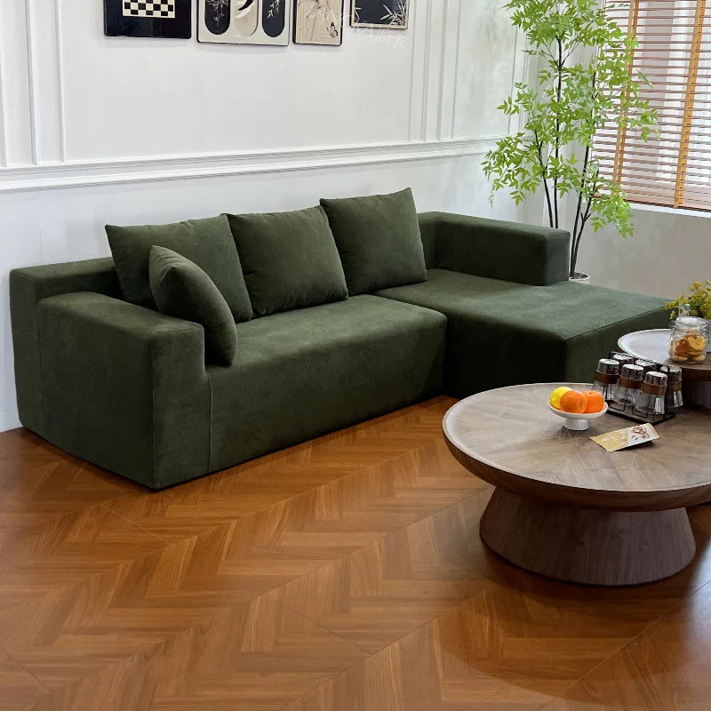 Modern Fabric Upholstered Corner Sofa