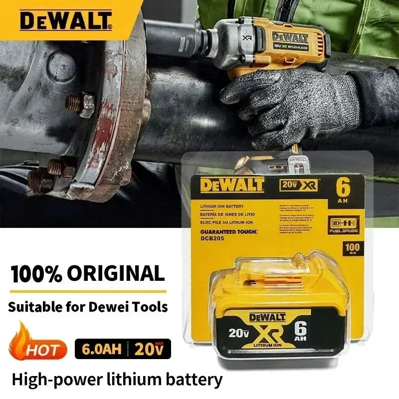 New 100% Original Dewalt 6Ah/5Ah 20V Power Tool Battery DCB206 20V Battery DCB205 DCB200 Air Transport