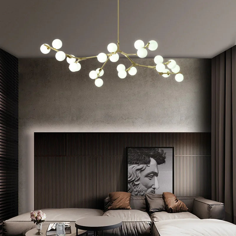 Nordic New Molecular Glass Ball Chandelier