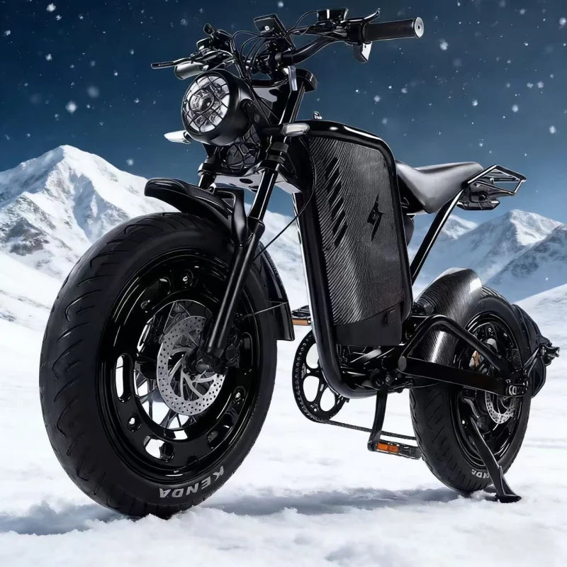 20-inch 4.0 sand fat tire E-Bike, 500W motor 48V30AH large capacity battery electric bicycle,