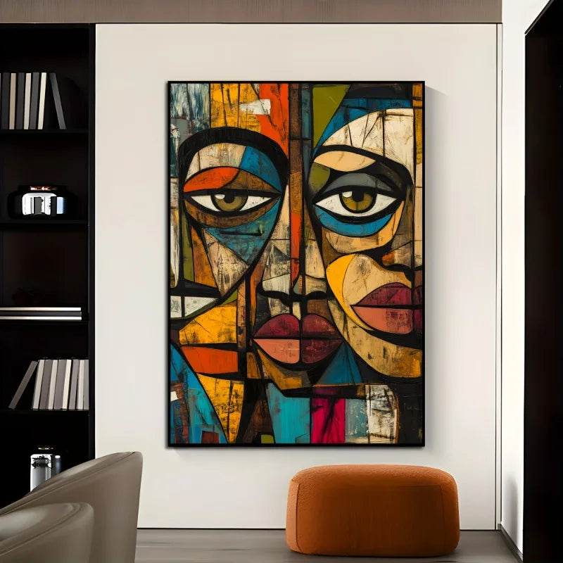 Abstract Wall Art, Cubist HD Canvas Poster Prints