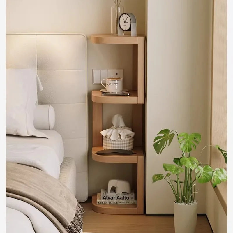 Modern Minimalist Wooden Nightstand Bedside Table
