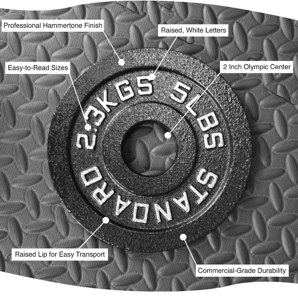 Steel Olympic Weight Plates, 245lb Set
