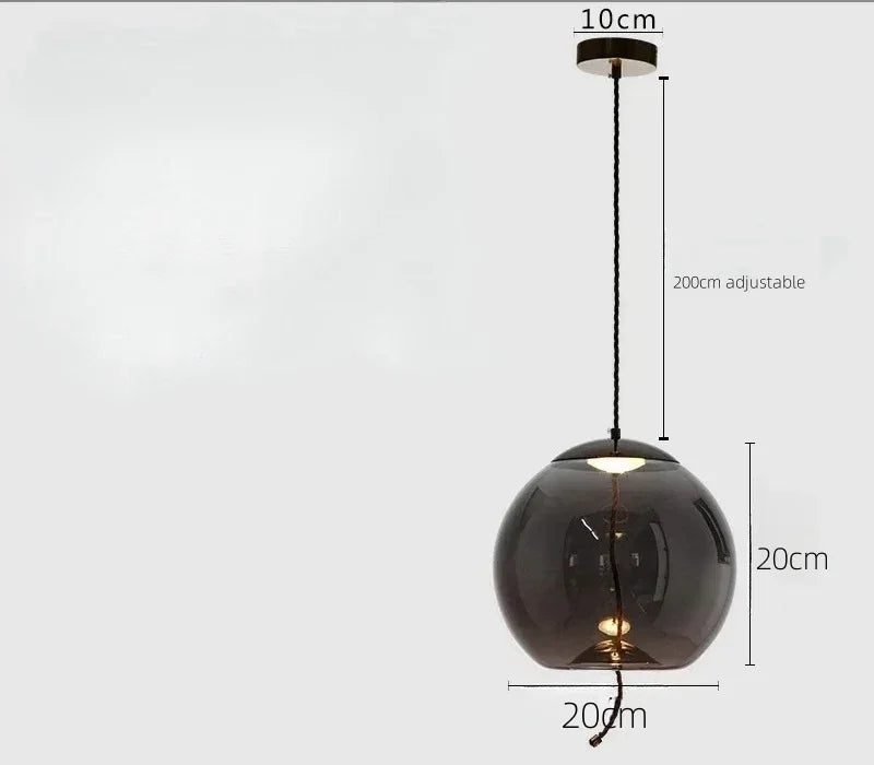 Nordic Style Designer Postmodern Luxury Glass Single Head Pendant Lamp, Creative Art Bar Dining Lighting Fixture