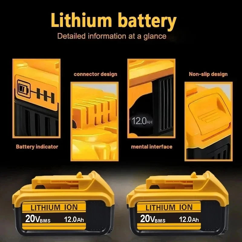 for DEWALT 60V 18Ah Power Tool Battery 120W High Power DCB609 DCB206 20V 18.0Ah Lithium Ion Battery DCB606 60V 12Ah Batteries