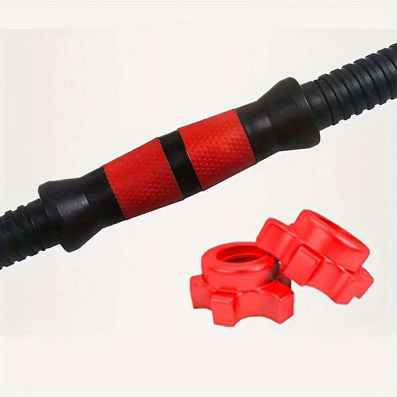 Single Rubber Coated Dumbbell Rod Universal Nut Connector Barbell Accessories