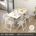 Folding Dining Table Set 6 Chairs, Luxury Modern Space Savers