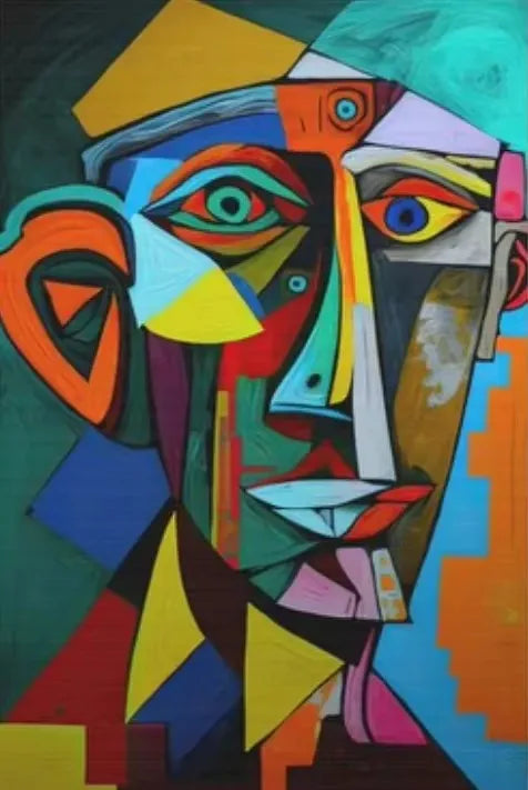 Abstract Wall Art, Cubist HD Canvas Poster Prints