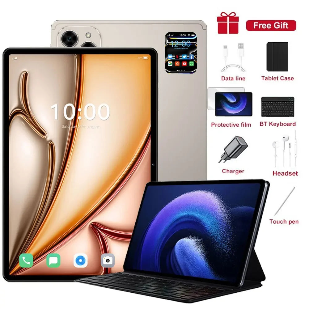2026 New Pad 7s Pro Original Android 22GB+2TB 10.1inch Tablet Global Version 5G Dual SIM Card Tablets PC WIFI Tab For kids Gifts