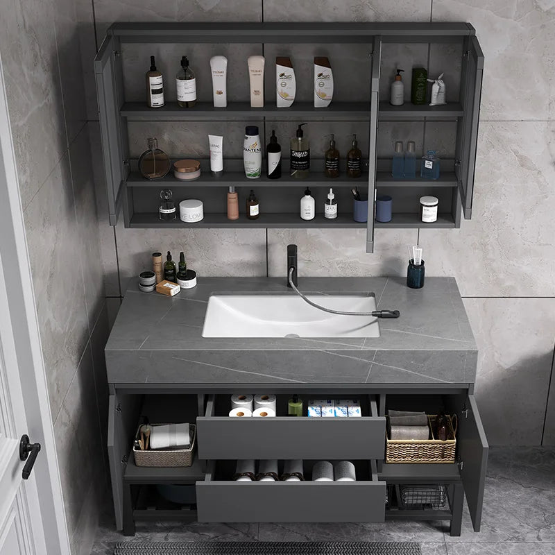 Washbasin Floor Bathroom Cabinets, Vintage Drawer Light Toilet Bathroom Cabinets