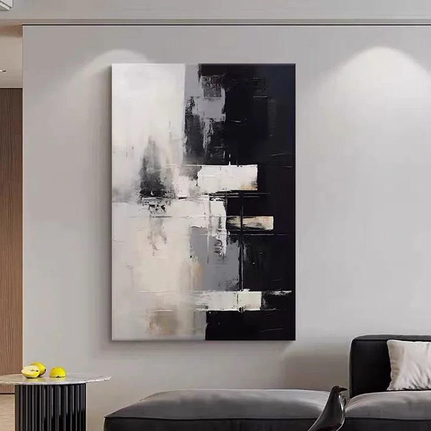 Modern Abstract Texture Acrylic Canvas Paintings, 100% Hand-painted