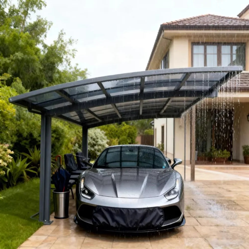 Luxury Aluminum Outdoor Parking Shelter with Arched Roof,