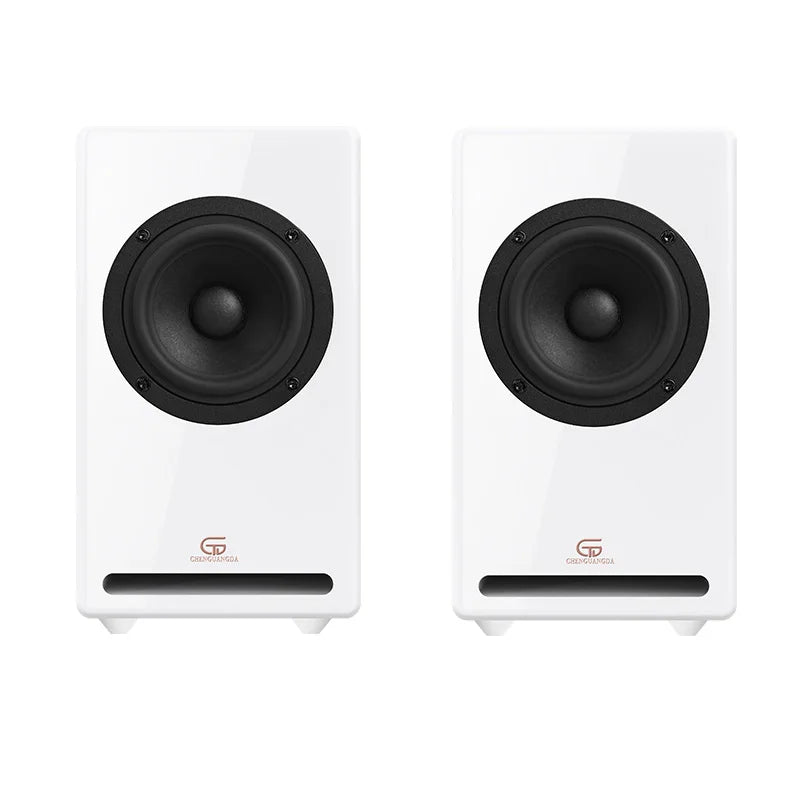 G1Pro HIFI Passive Bookshelf Speakers 4 Inch Carbon Fibre Full-range Paint Home Audiophile Passive Speakers 80W Output Power