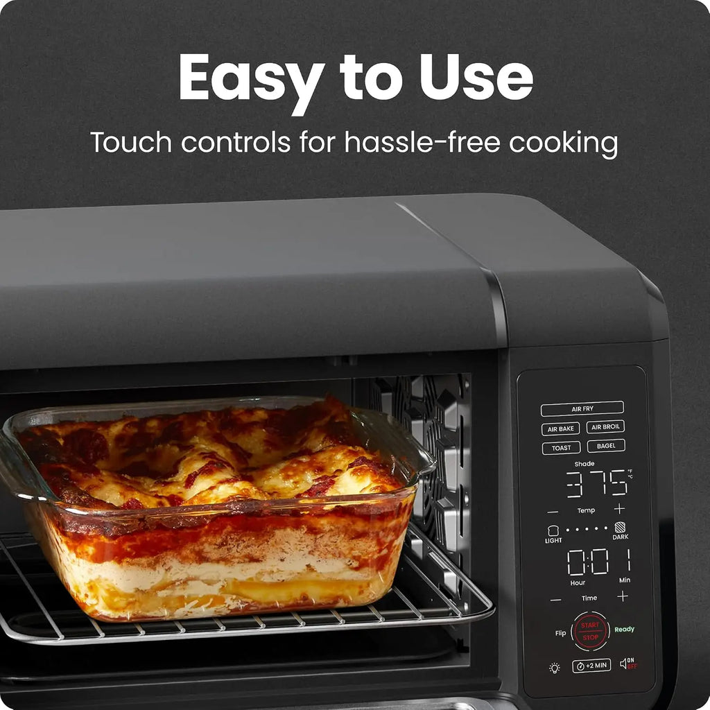 Air Fryer Toaster Oven Combo, Countertop Oven for Quick & Healthy Meals, Bake, Broil, Air Fry, Toast, and Bagel Functions