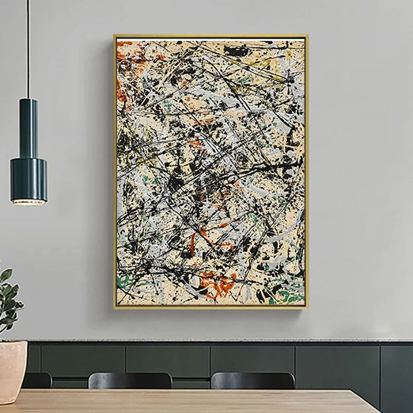 Large Home Decor Art Copy Pollock Oil Paintings