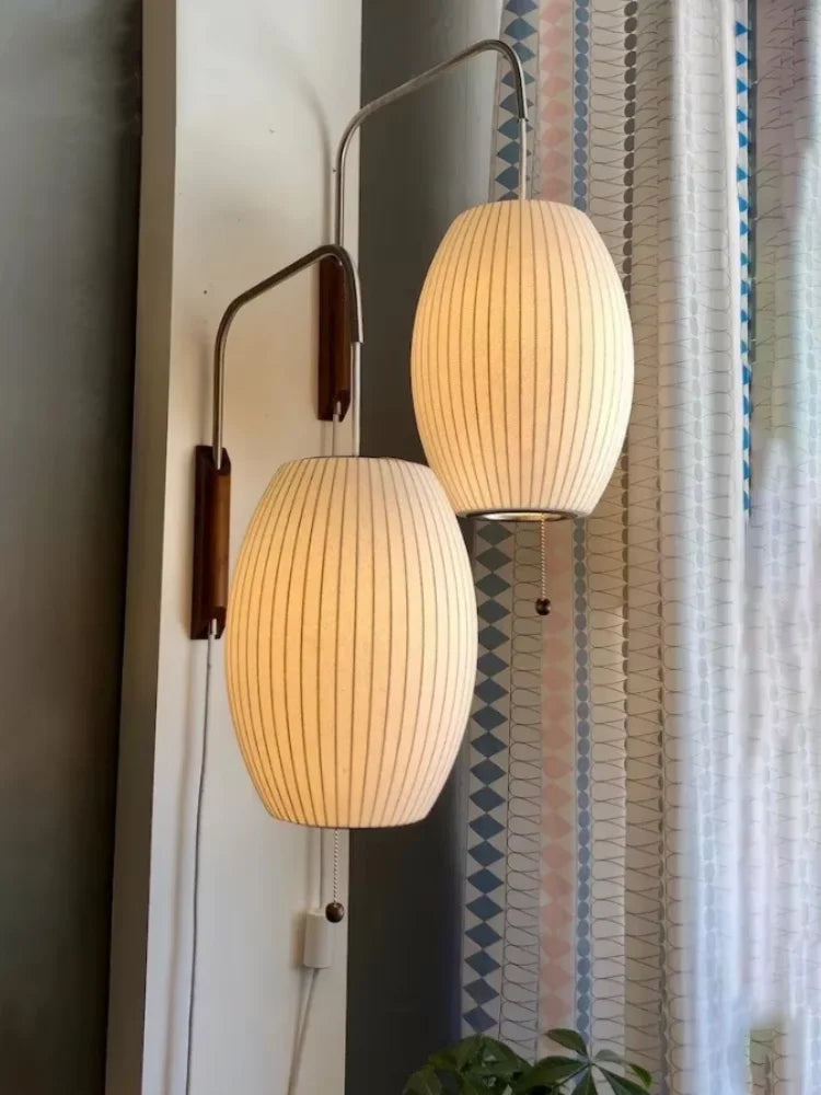 Italian Minimalist Silk Wall Lamp