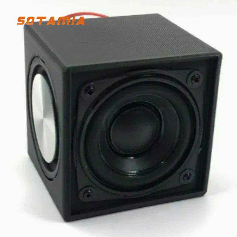 SOTAMIA 1Pcs 2 Inch Subwoofer Passive Speaker 4 Ohm 10-15W Square Dual Diaphragm Waterproof Mini Speaker for Power Amplifier