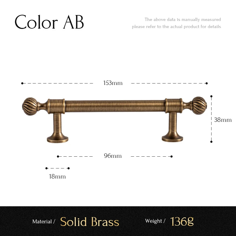 Santaya Brushed Antique Brass Handles