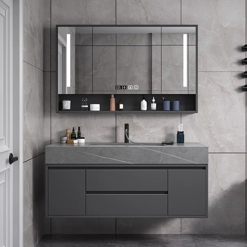 Washbasin Floor Bathroom Cabinets, Vintage Drawer Light Toilet Bathroom Cabinets